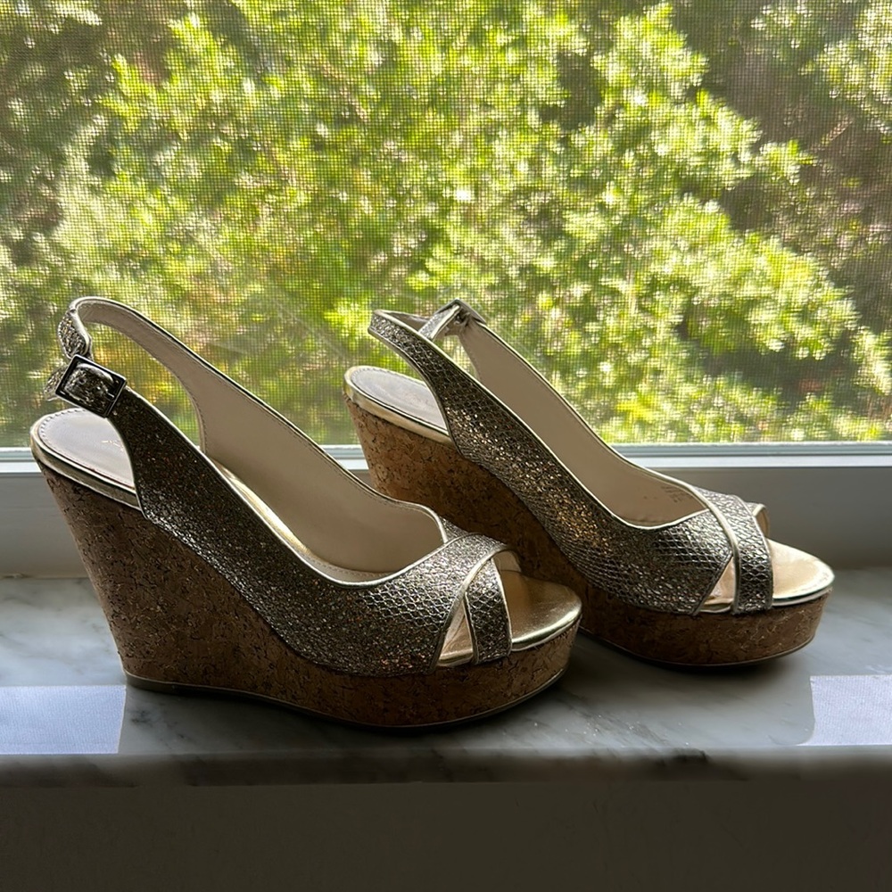 Gold Aldo shoes